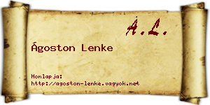 Ágoston Lenke névjegykártya